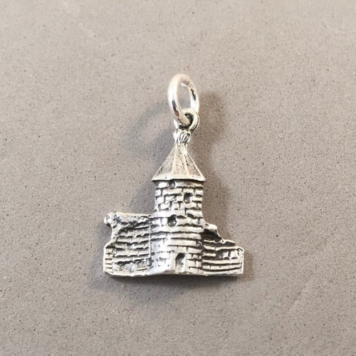 LAHR STORCHENTURM .925 Sterling Silver 3-D Charm Pendant Europe Crane Tower Germany TG40