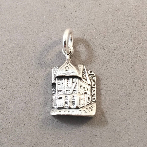 DROSSELGASSE RUDESHIEM .925 Sterling Silver 3-D Charm Pendant Europe Alley Rhine Germany TG32