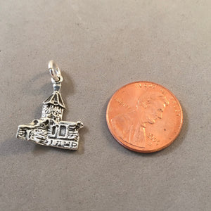 LAHR STORCHENTURM .925 Sterling Silver 3-D Charm Pendant Europe Crane Tower Germany TG40