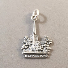 Load image into Gallery viewer, STRATFORD-UPON-AVON .925 Sterling Silver Charm Pendant Holy Trinity Church Europe England TB60