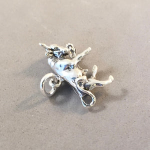 BULL .925 Sterling Silver 3-D Charm Pendant Rodeo Spain AN79