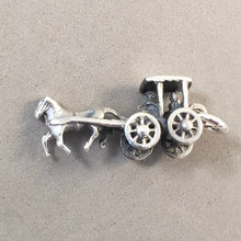 Load image into Gallery viewer, MACKINAC HORSE BUGGY .925 Sterling Silver Charm Pendant Island Michigan Central Park Amish Bracelet Souvenir TU53