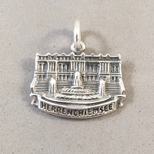 HERRENCHIEMSEE PALACE  .925 Sterling Silver Charm Pendant Europe Castle Germany Bavaria TG37