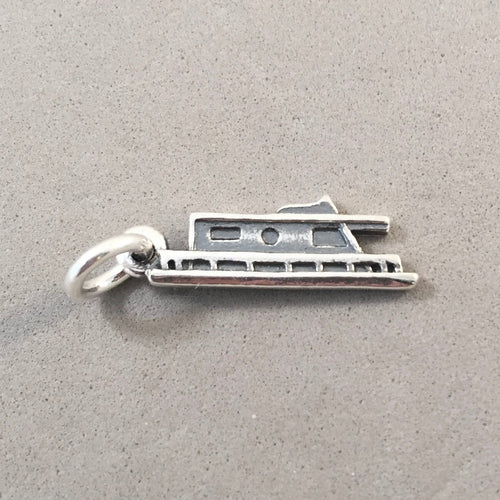 HOUSEBOAT .925 Sterling Silver Charm Pendant Lake Powell Mead Shasta Voyageurs NP NT22