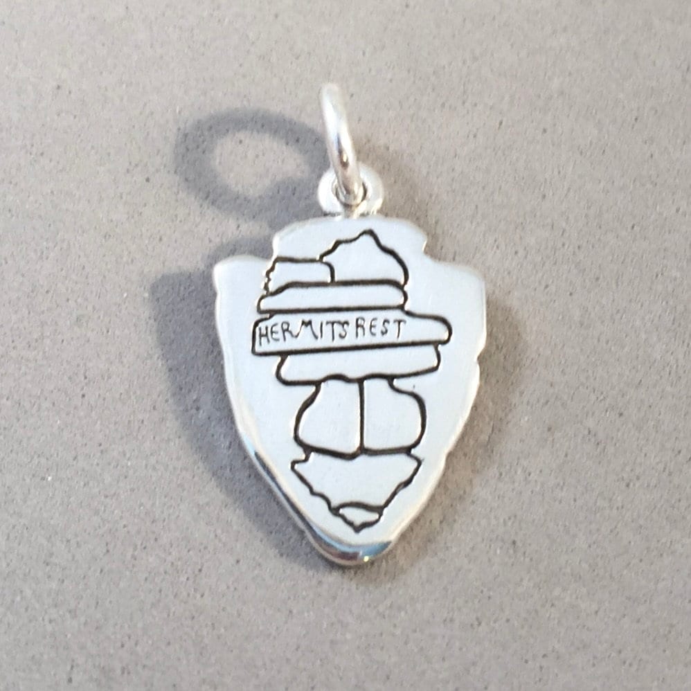 HERMIT'S REST .925 Sterling Silver Charm Pendant grand Canyon National Park Arizona NA04