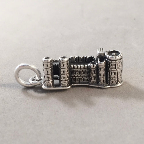 WINDSOR CASTLE 3-D .925 Sterling Silver Charm Pendant Europe Berkshire England Great Britain Travel TB54