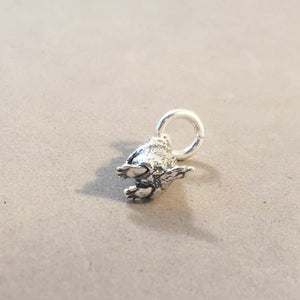 PRAIRIE DOG .925 Sterling Silver Small 3-D Charm Pendant Animal Rodent Groundhog Ground Squirrel Marmot AN06