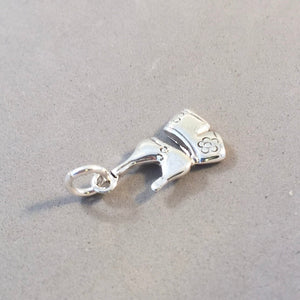 BOY SHORTS SWIMSUIT .925 Sterling Silver 3-D Charm Pendant Bikini Bathing Suit Beach Moveable DU30