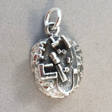 Load image into Gallery viewer, EDINBURGH CASTLE Detailed .925 Sterling Silver 3-D Charm Pendant Scotland UK Souvenir TB70