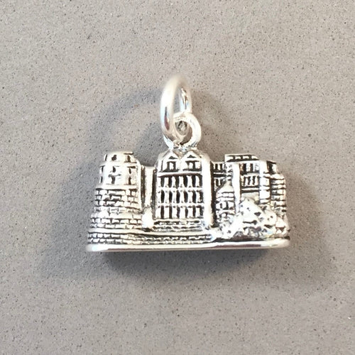 HEIDELBERG CASTLE 3-D .925 Sterling Silver 3-D Charm Pendant Europe Germany Travel Souvenir TG30