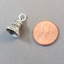 Load image into Gallery viewer, BERLIN FREEDOM BELL 3-D .925 Sterling Silver Charm Pendant Europe Germany Souvenir TG44