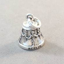 Load image into Gallery viewer, BERLIN FREEDOM BELL 3-D .925 Sterling Silver Charm Pendant Europe Germany Souvenir TG44