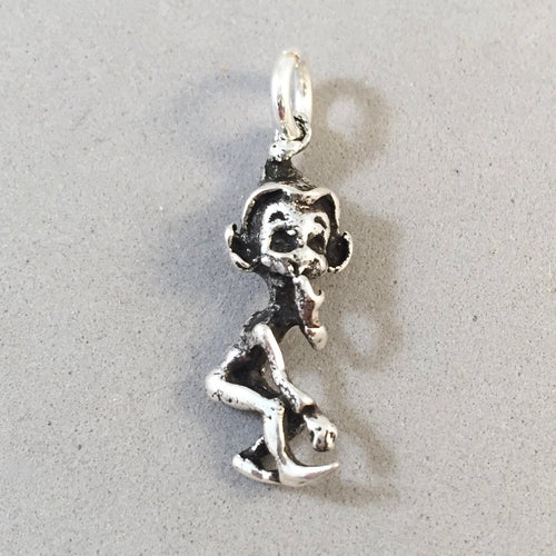 CORNISH PIXIE .925 Sterling Silver Charm Pendant Cornwall Devon Fairy Nymph England TB72