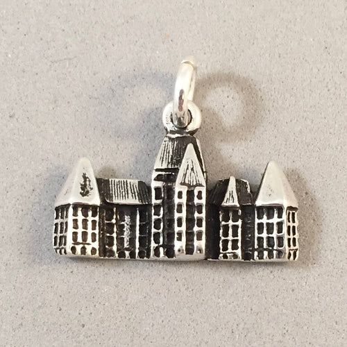 BANFF SPRINGS HOTEL .925 Sterling Silver Charm Pendant National Park Canada Hotel Travel TC19