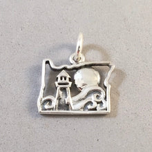 Load image into Gallery viewer, PACIFIC COAST OREGON  .925 Sterling Silver Charm Pendant Beach Scenic Byway Highway Lighthouse NW35