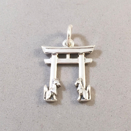FUSHIMI INARI-TAISHA .925 Sterling Silver Charm Pendant Kyoto Japan Torii gate Shinto Shrine Asia Travel Souvenir TA02