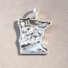 Load image into Gallery viewer, CASCADE RIVER .925 Sterling Silver Charm Pendant Lake Superior State Park Minnesota Waterfall TU39