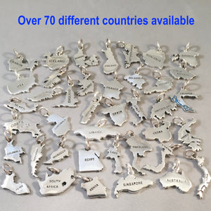 Argento Sterling West Virginia Stato Mappa Ciondolo / Ciondolo - Foto 13