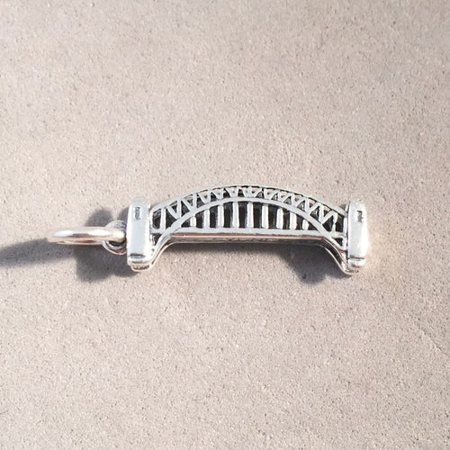 SYDNEY HARBOUR BRIDGE .925 Sterling Silver 3-D Charm Pendant Australia TR26