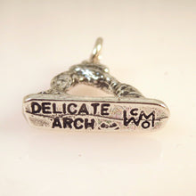 Load image into Gallery viewer, DELICATE ARCH .925 Sterling Silve 3-D Charm Pendant Arches National Park Utah Moab pm04