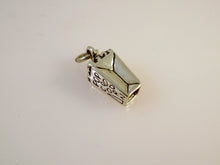 Load image into Gallery viewer, Sale! BOX of POPCORN .925 Sterling Silver 3-D Charm Pendant Food Kitchen Movie Theater KT176