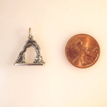 Load image into Gallery viewer, DELICATE ARCH .925 Sterling Silve 3-D Charm Pendant Arches National Park Utah Moab pm04