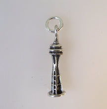 Load image into Gallery viewer, SPACE NEEDLE .925 Sterling Silver 3-D Charm Pendant Seattle WA Travel Northwest Landmark  NW01