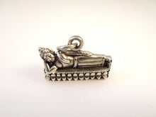 Load image into Gallery viewer, RECLINING BUDDHA .925 Sterling Silver 3-D Charm Pendant Wat Pho Temple Bangkok Thailand fa04