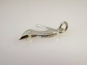 Stiletto HIGH HEEL Shoe .925 Sterling Silver 3-D Charm Pendant Pump Tall Stiletto  du09