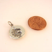 Load image into Gallery viewer, HORSE HEAD on Disc .925 Sterling Silver Charm Pendant Mare Stallion Equestrian Round CC01