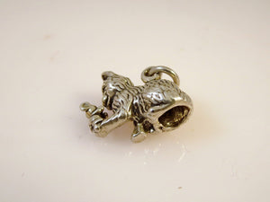 Sale! CAT & MOUSE .925 Sterling Silver 3-D Charm Pendant Kitten Rat SL10J