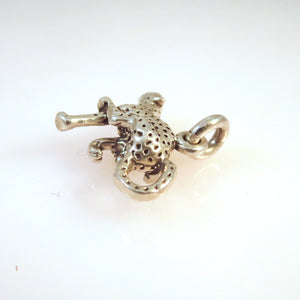 CHEETAH .925 Sterling Silver Charm Pendant Cat Safari Jungle AN23