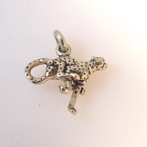 CHEETAH .925 Sterling Silver Charm Pendant Cat Safari Jungle AN23