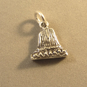 DEVILS TOWER .925 Sterling Silver Charm Pendant National Monument Bear Lodge Park WY pm09