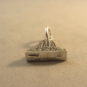 DEVILS TOWER .925 Sterling Silver Charm Pendant National Monument Bear Lodge Park WY pm09