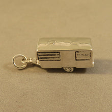 Load image into Gallery viewer, TRAVEL TRAILER 1950&#39;s 1960&#39;s Vintage Style Trailer .925 Sterling Silver 3-D Charm Pendant RV vh31