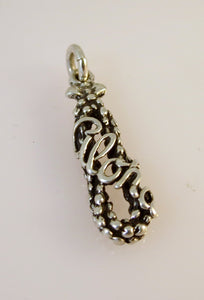 ALOHA Hawaiian Lei .925 Sterling Silver Charm Pendant Flower Maui Island Honolulu Oahu TH11