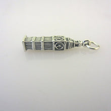 Load image into Gallery viewer, BIG BEN .925 Sterling Silver 3-D Charm Pendant London Westminster Palace Clock Tower tb01