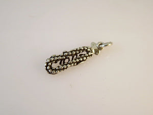 ALOHA Hawaiian Lei .925 Sterling Silver Charm Pendant Flower Maui Island Honolulu Oahu TH11