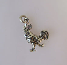 Load image into Gallery viewer, ROOSTER Walking .925 Sterling Silver Charm Pendant Bird Chicken bi10