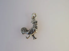 Load image into Gallery viewer, ROOSTER Walking .925 Sterling Silver Charm Pendant Bird Chicken bi10