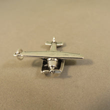 Load image into Gallery viewer, FLOATPLANE .925 Sterling Silver 3-D Charm Pendant Seaplane Float Plane Alaska Seattle Airplane  vh05