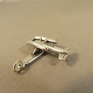 FLOATPLANE .925 Sterling Silver 3-D Charm Pendant Seaplane Float Plane Alaska Seattle Airplane  vh05