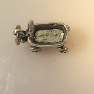 Sale! WAGON .925 Sterling Silver Charm Pendant Home Nursery Baby Child Toy Radio Flyer BA104