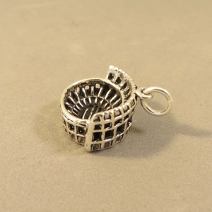 ROMAN COLOSSEUM Heavy .925 Sterling Silver 3-D Charm Pendant Rome Italy Ruins Coliseum Forum TI21