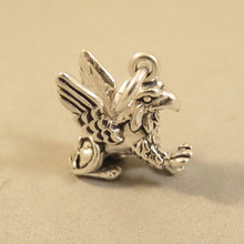 Load image into Gallery viewer, GRIFFIN .925 Sterling Silver 3-D Charm Pendant Lion Eagle Travel Greek Mythology Gryphon my04