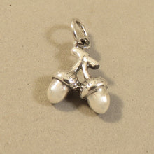 Load image into Gallery viewer, ACORNS Two hanging on a Branch .925 Sterling Silver 3-D Charm Pendant Squirrel ga50