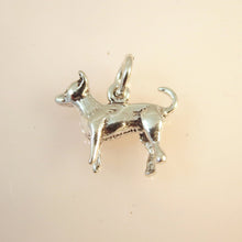 Load image into Gallery viewer, Sale! Light CHIHUAHUA .925 Sterling Silver Charm Pendant Light Small Puppy Pet Breed Dog SL11K