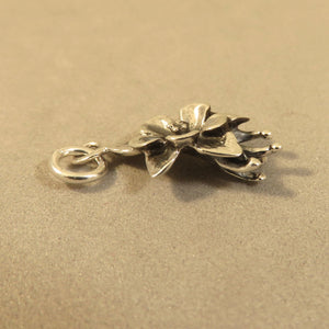 COLUMBINE FLOWER .925 Sterling Silver Charm Pendant Floral Colorado State Garden ga02