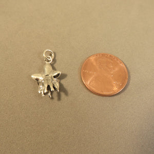 COLUMBINE FLOWER .925 Sterling Silver Charm Pendant Floral Colorado State Garden ga02